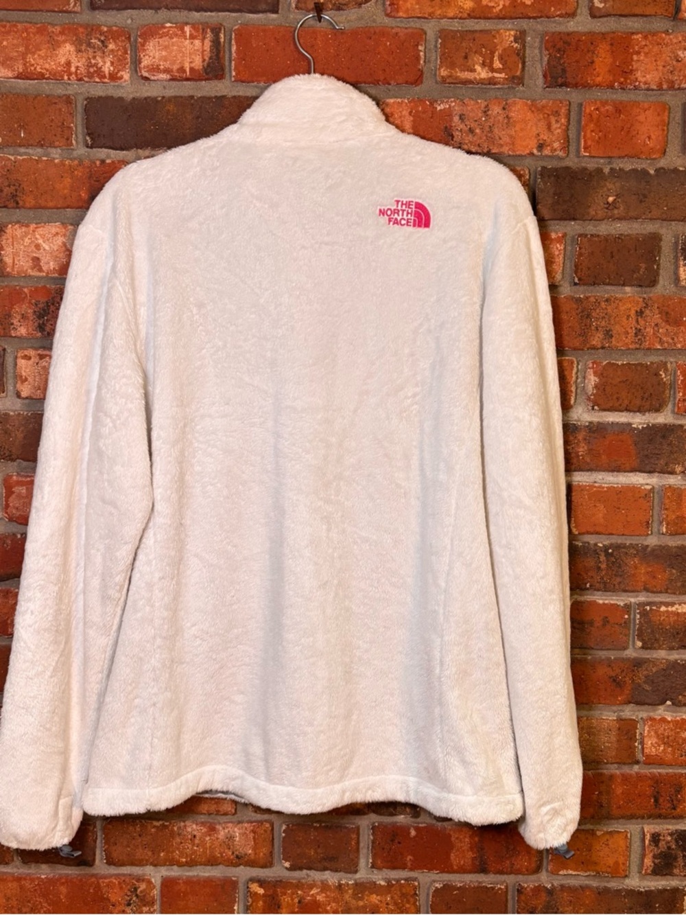 The North Face womens Osito fleece breast cancer awareness jacket pink white  Xl - Picture 3 of 6